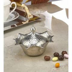 Mini schaaltje roosvormig zilver - Islamboekhandel.nl