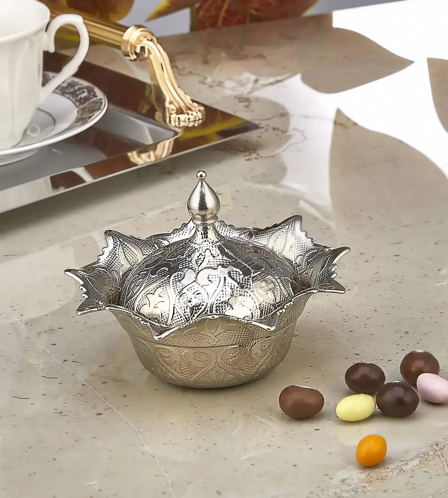 Mini schaaltje roosvormig zilver - Islamboekhandel.nl