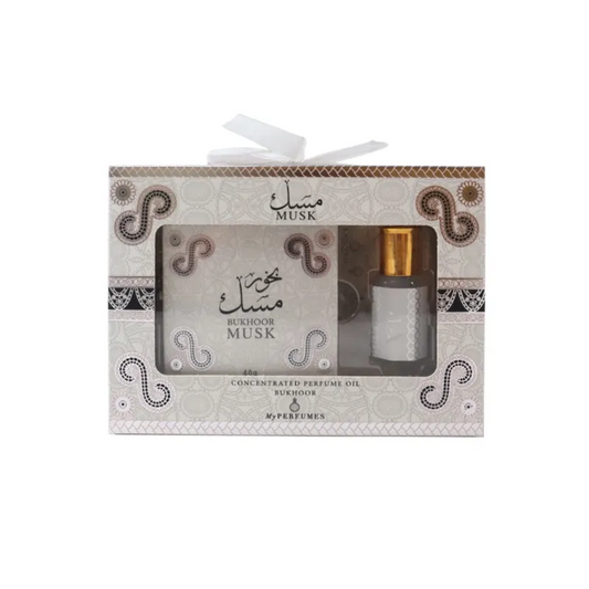Musk -bakhour + parfumolie cadeauset Arabiyat