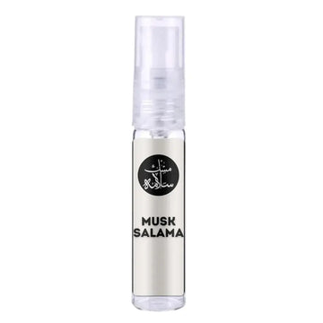 Heldere glazen sprayfles musk malaki met zilveren label musk salama en arabisch schrift transparante pompdispenser