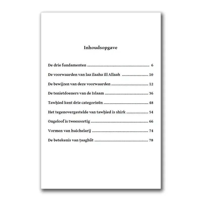 Mutun deel 6: De Verplichte Begrippen voor elke Moslim en Moslima (A6 Formaat) - Islamboekhandel.nl