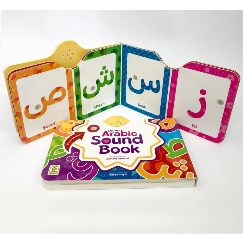 Interactief Arabisch geluidboek met letterkaarten voor de eerste Arabische geluiden