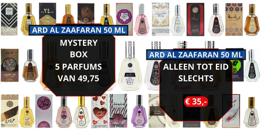 Mysterybox - Ard al Zaafaran 50 ML - Islamboekhandel.nl