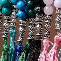 Kleurrijke beaded tassel necklaces voor Natuurlijke Steentjes Tasbih met steentjes tasbeeh