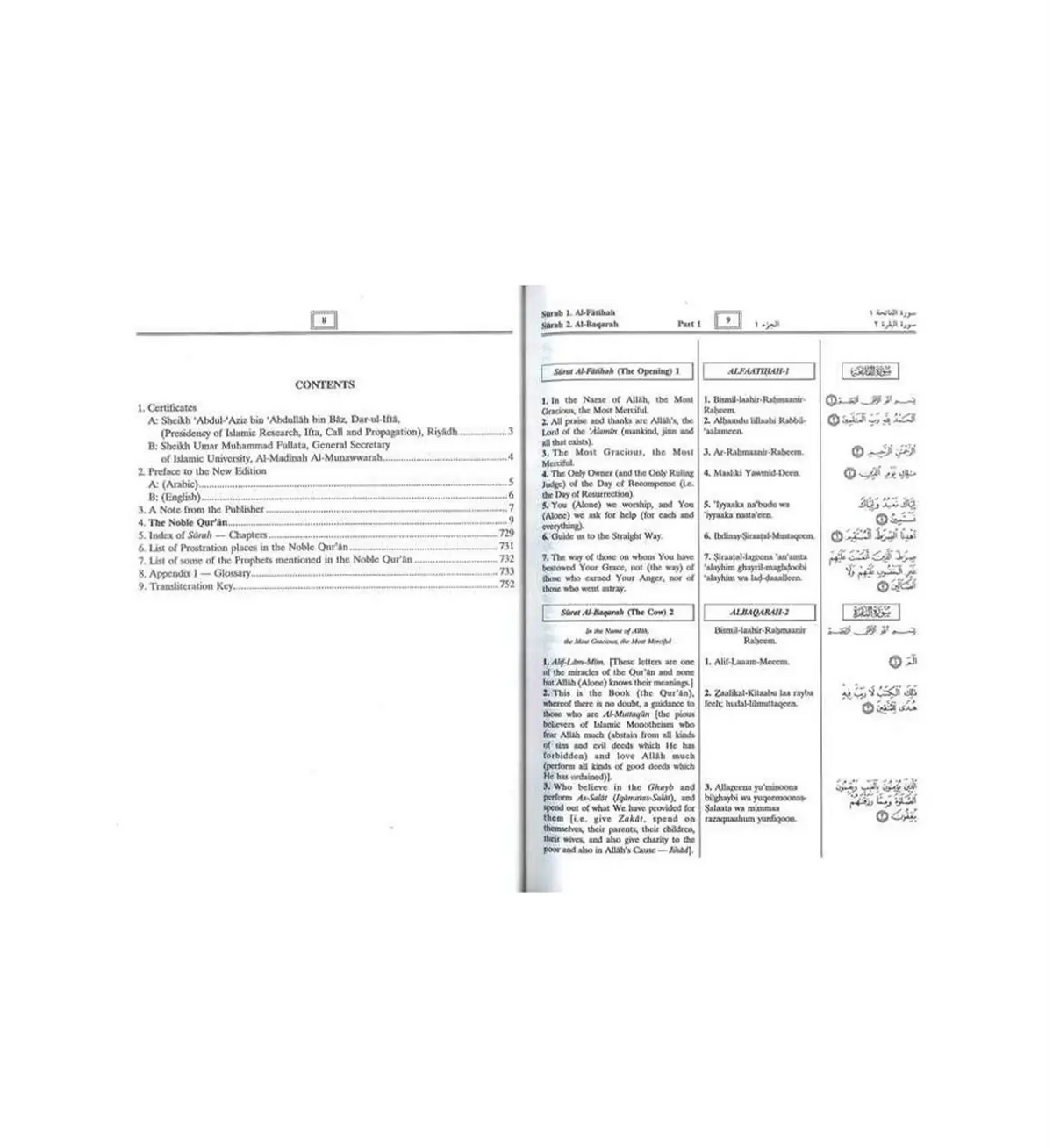 Noble Quran with Transliteration(fonetisch) (White Paper) - Islamboekhandel.nl