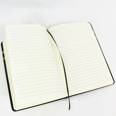 Notitieboek A5 – zwart met goudfolie Kaaba design - Islamboekhandel.nl