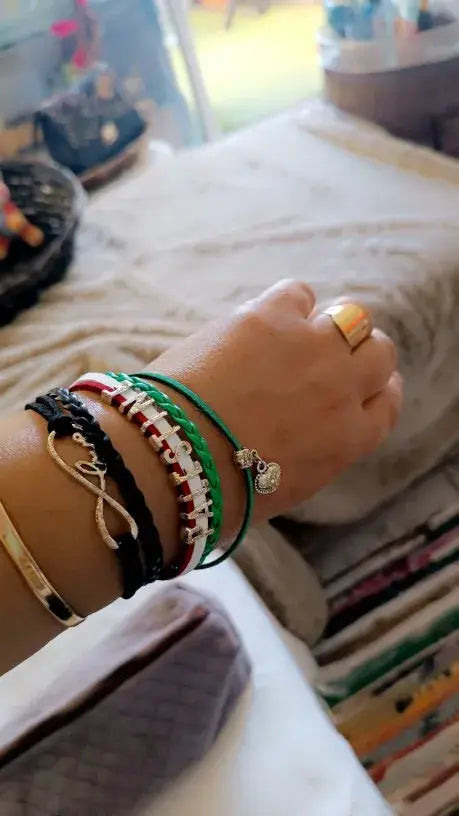 Palestina armband met hartje - Islamboekhandel.nl