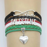 Palestina armband met hartje - Islamboekhandel.nl