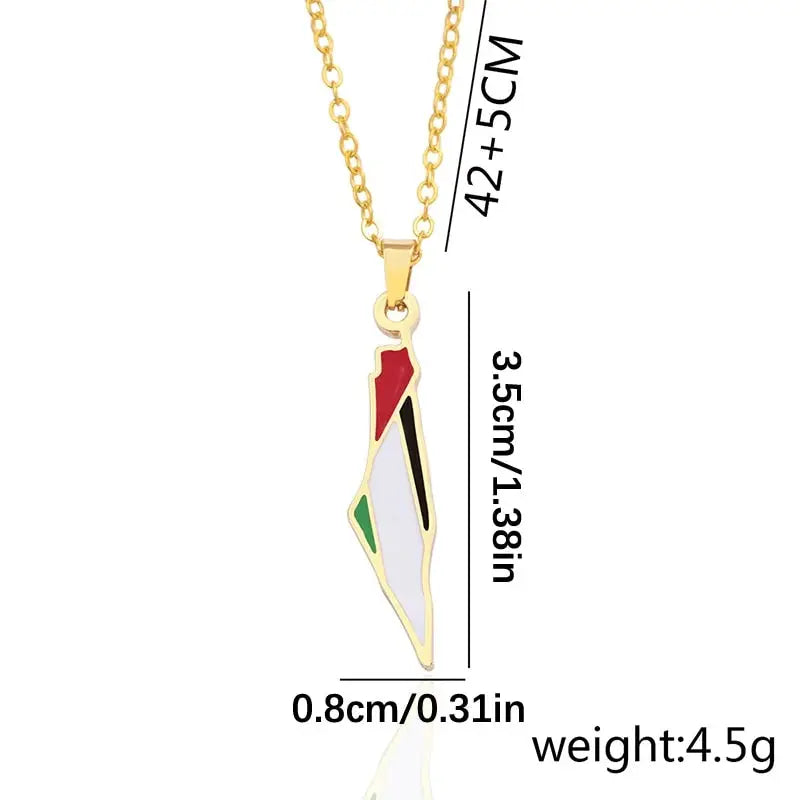 Palestina hanger met ketting -klein - Islamboekhandel.nl