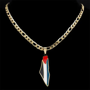 Palestina hanger met ketting -luxe - Islamboekhandel.nl