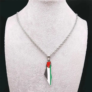 Palestina hanger met ketting -luxe - Islamboekhandel.nl