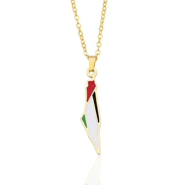 Palestina hanger met ketting -klein - Islamboekhandel.nl