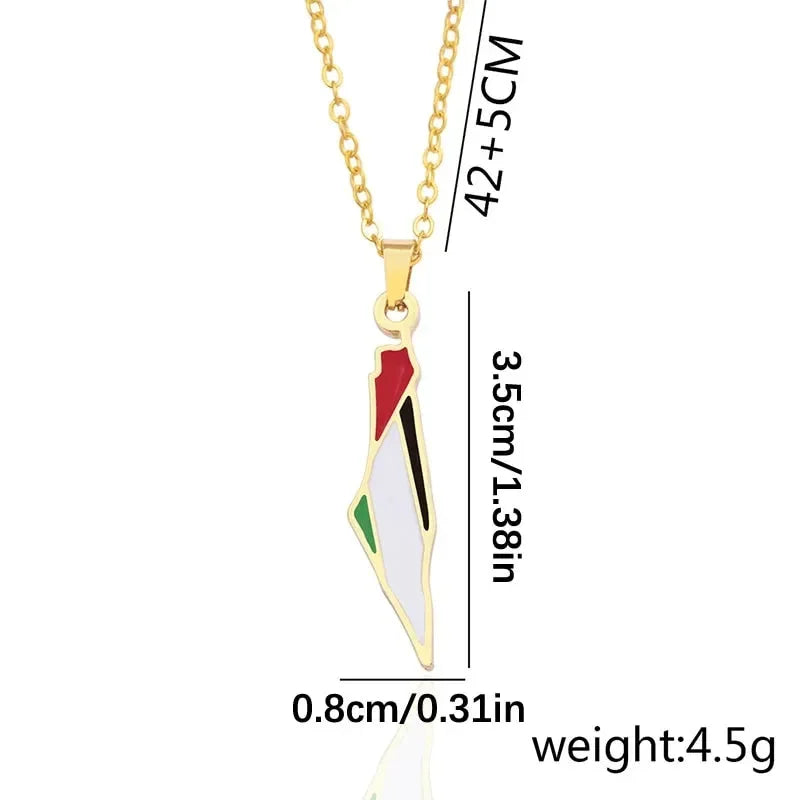Palestina hanger met ketting -klein - Islamboekhandel.nl
