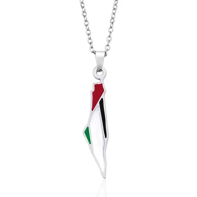 Palestina hanger met ketting -klein - Islamboekhandel.nl
