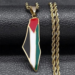 Palestina hanger met ketting -luxe - Islamboekhandel.nl