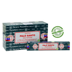 Boxes van Satya Palo Santo wierookstokjes voor een natuurlijke aromatherapie sfeer
