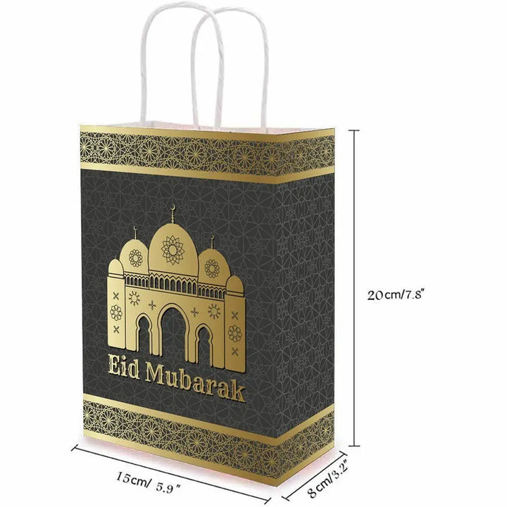 Papieren cadeautasje Eid Mubarak (1 stuk) - Islamboekhandel.nl