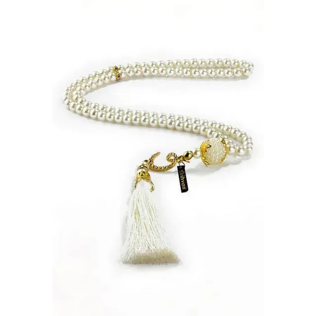 Pareltasbih met kwastje en gouden accenten