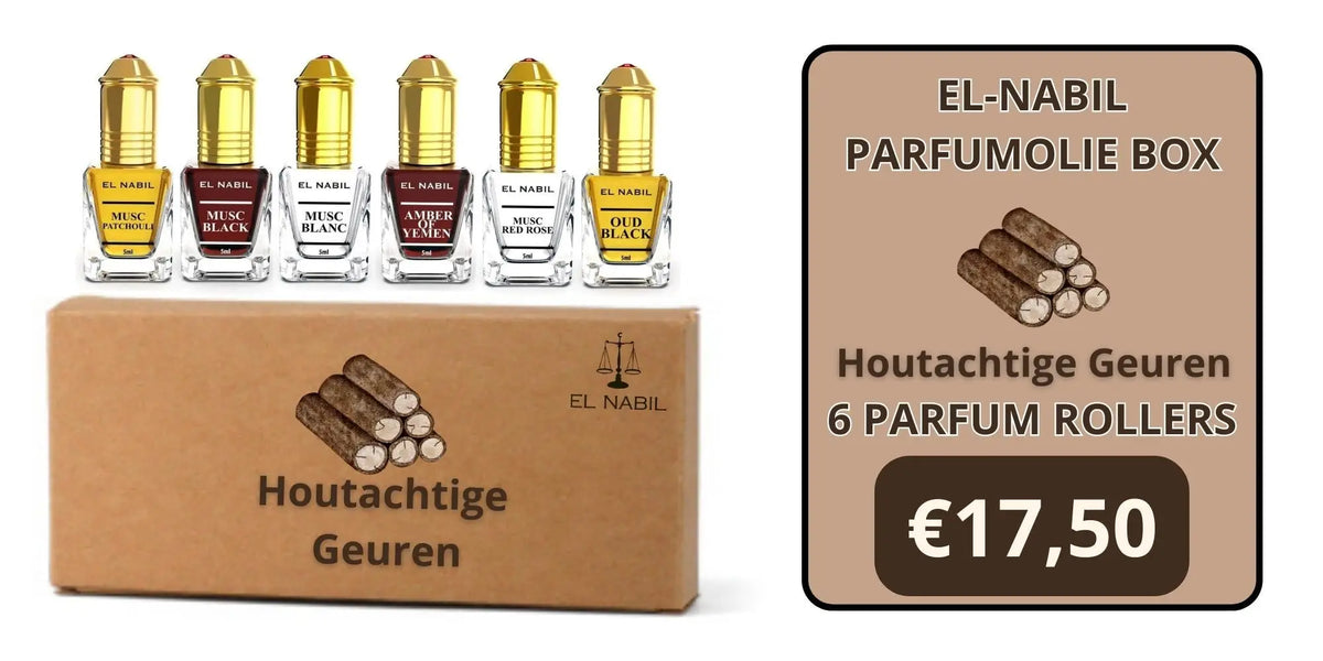 Parfumolie Box - Houtachtige Geuren - Islamboekhandel.nl