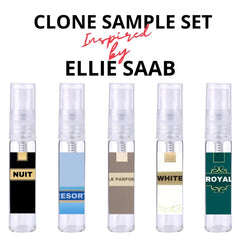 Vijf parfum sample spray flessen geïnspireerd door Ellie Saab in Parfumsample Set