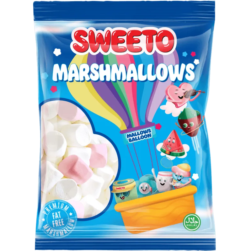 Pink 'n white marshmallows snoep 60g - Halal Sweeto