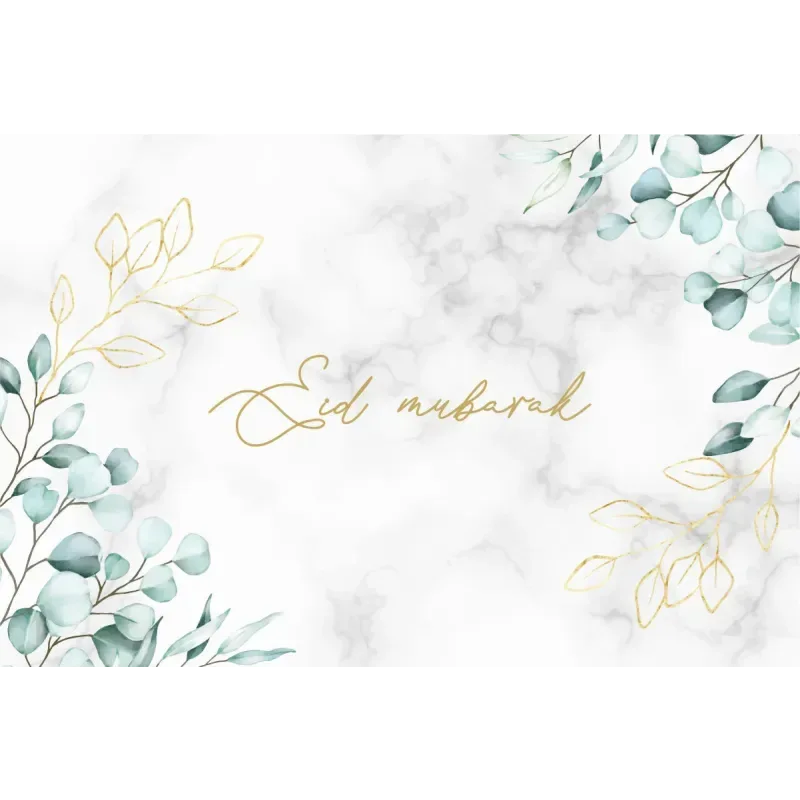 Placemats -Eid marmer eucalyptus goudfolie - Islamboekhandel.nl