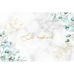 Placemats -Eid marmer eucalyptus goudfolie - Islamboekhandel.nl