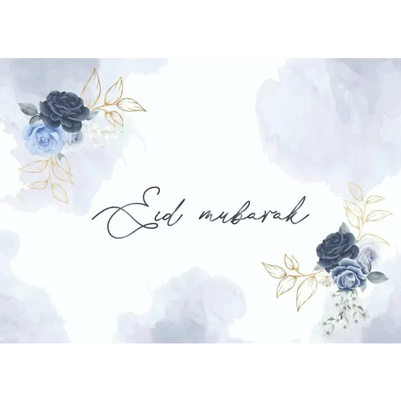 Placemats -Eid peony blue(set van 6) - Islamboekhandel.nl