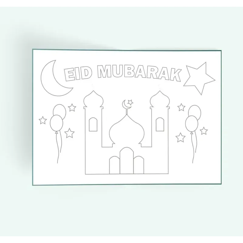Placemats -Eid rainbow (set van 6) - Islamboekhandel.nl