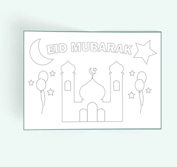 Placemats -Eid rainbow (set van 6) - Islamboekhandel.nl