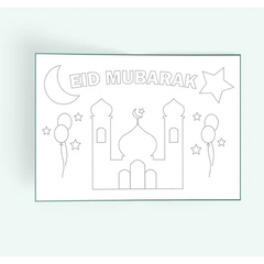 Placemats -Eid rainbow (set van 6) - Islamboekhandel.nl