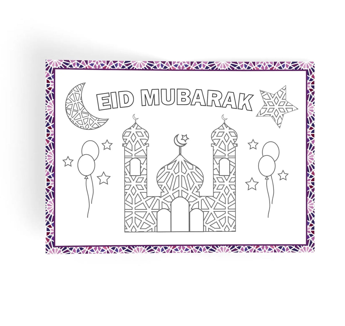 Placemats -Eid rainbow (set van 6) - Islamboekhandel.nl