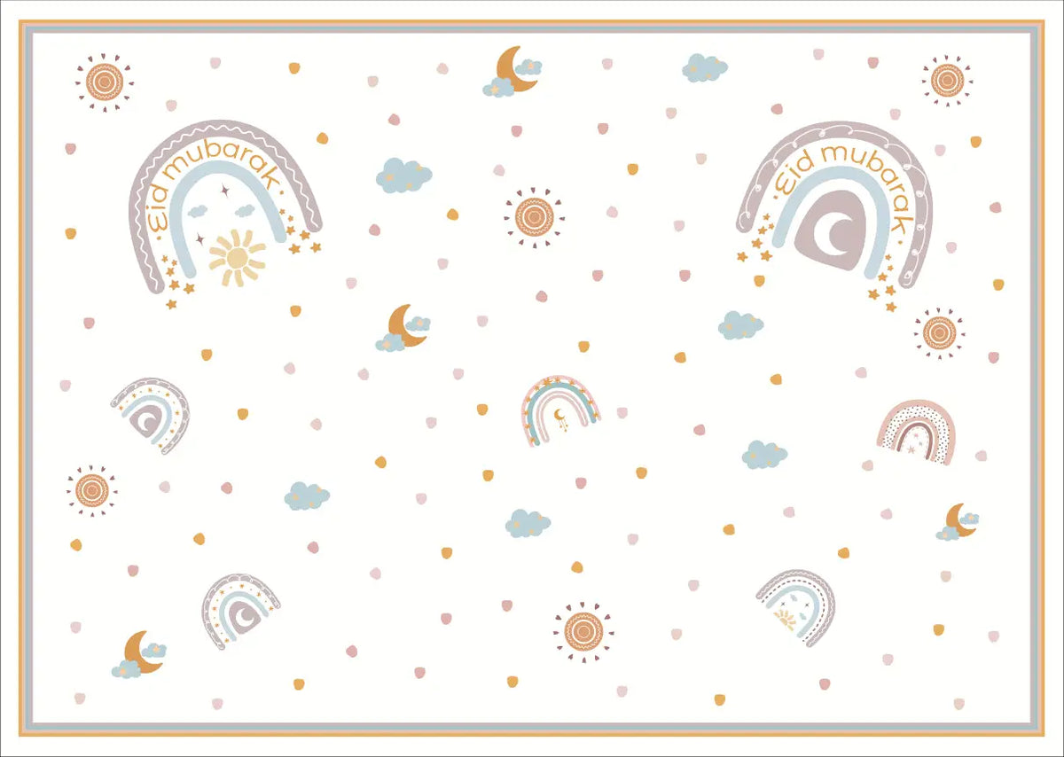 Placemats -Eid rainbow (set van 6) - Islamboekhandel.nl