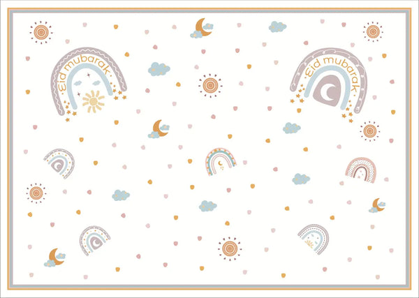 Placemats -Eid rainbow (set van 6) - Islamboekhandel.nl