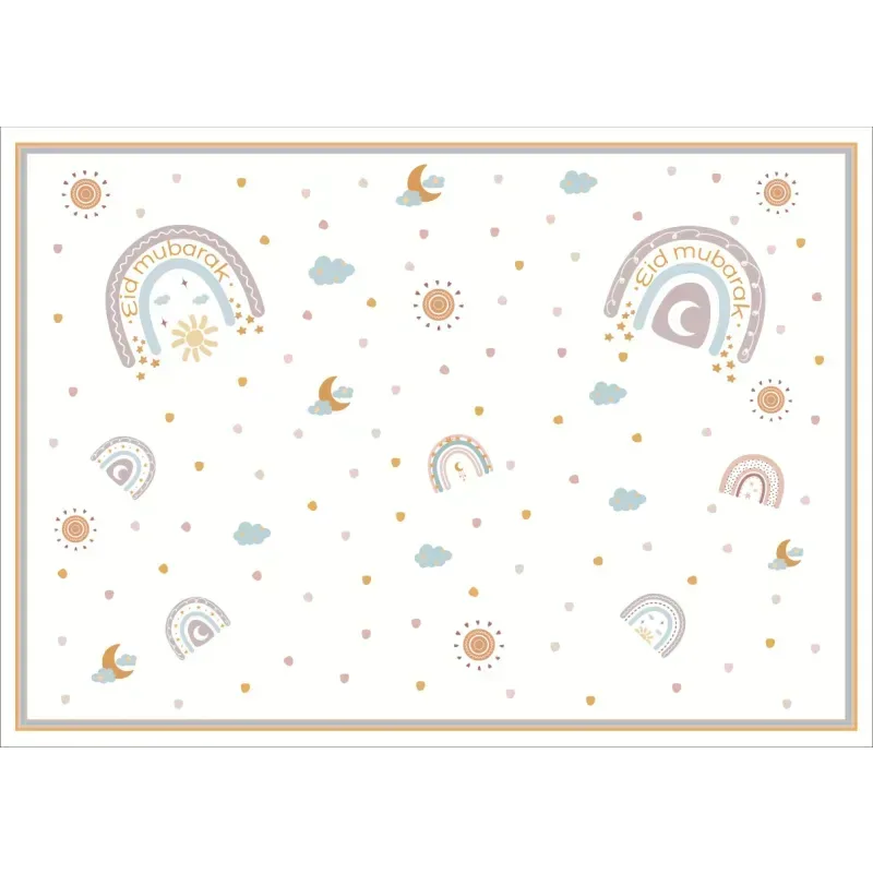 Placemats -Eid rainbow (set van 6) - Islamboekhandel.nl