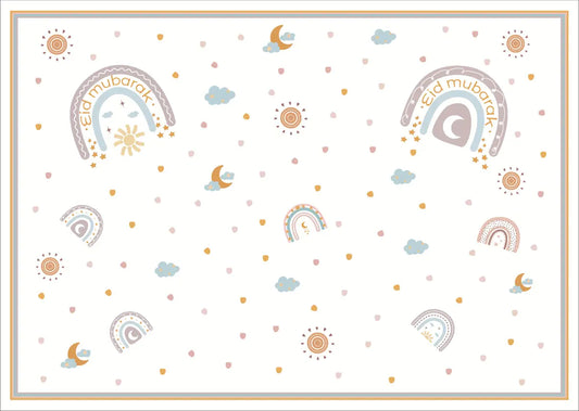 Placemats -Eid rainbow (set van 6) - Islamboekhandel.nl