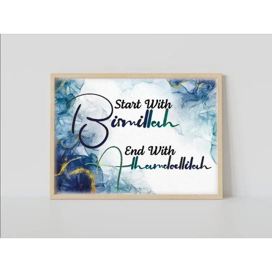 Poster -begin with Bismillah i-Tijara