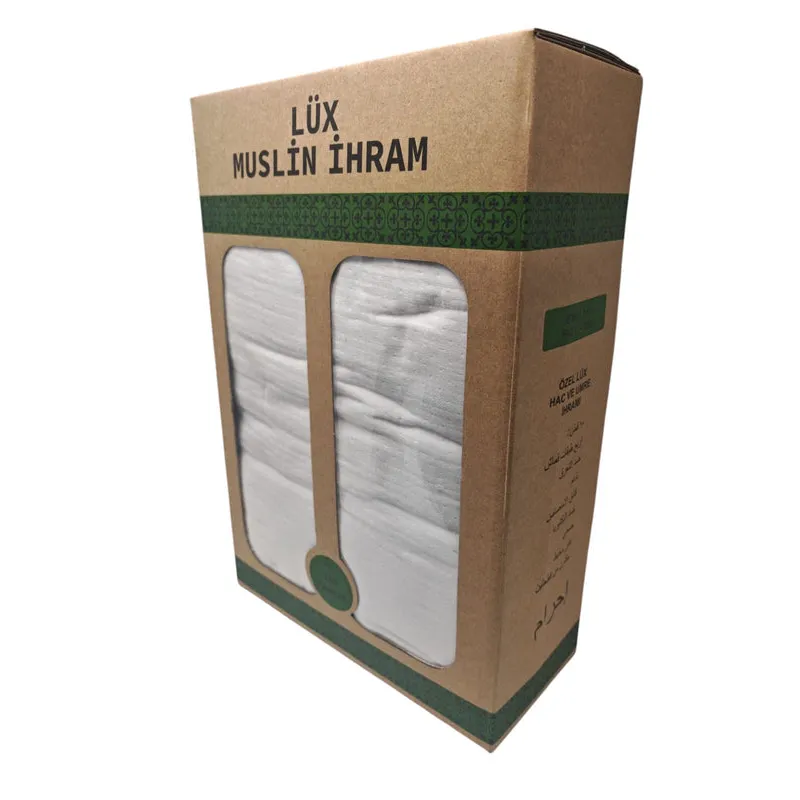 Luxe witte ihram robe van 100% bamboe katoen, lichtgewicht