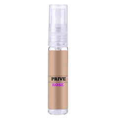 Glas sprayfles met peachkleurig label PRIVE ROSÉ Arabische parfum Prive Rosé EDP