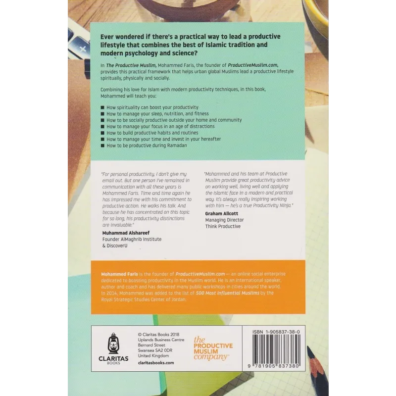 Boekomslag van de Productive Muslim Book over productiviteit voor moslims