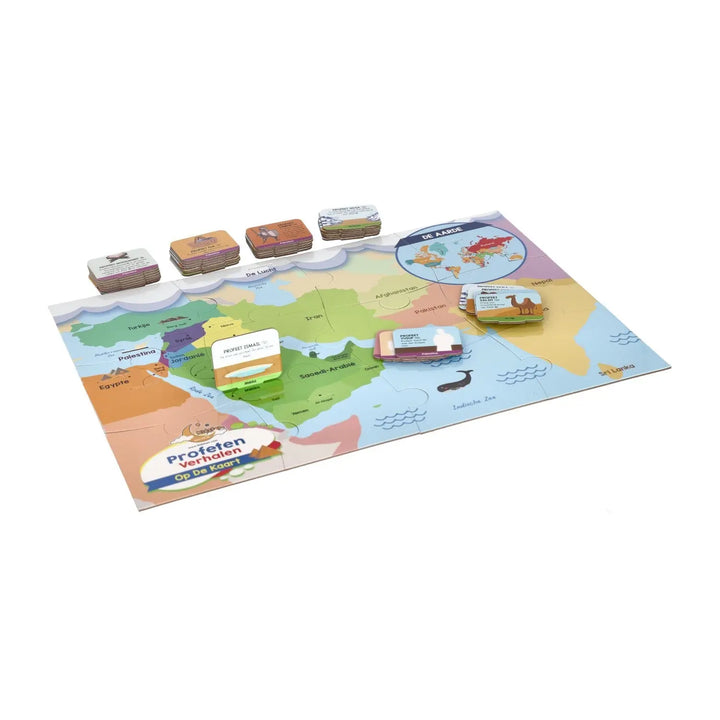 Profetenverhalen op de Wereldkaart | Educatieve Puzzel en Kaartenset - Islamboekhandel.nl