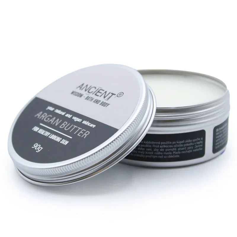 Open pot van argan body butter 90g, puur lichaamboter voor hydratatie en verzorging