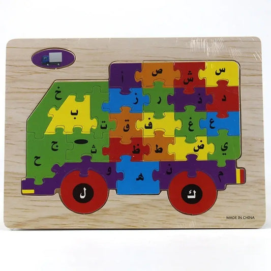 Puzzel Arabische letters -vrachtwagen - Islamboekhandel.nl