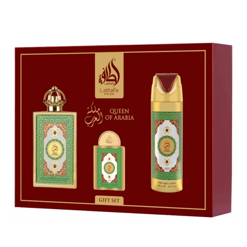 Queen of Arabia Giftset met groene en gouden accenten, elegant design