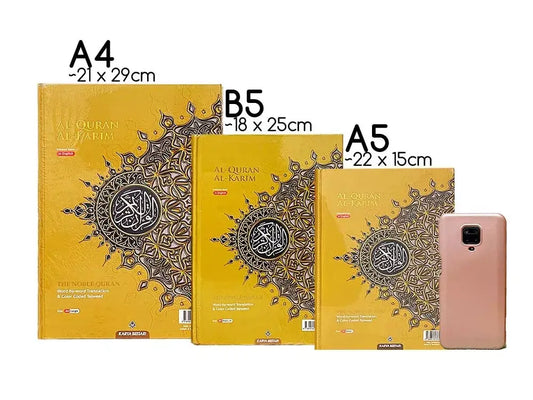 Al Quran Al Kareem Maqdis A5 formaat (Word-by-Word Translation Colour Coded Tajweed ) - Islamboekhandel.nl