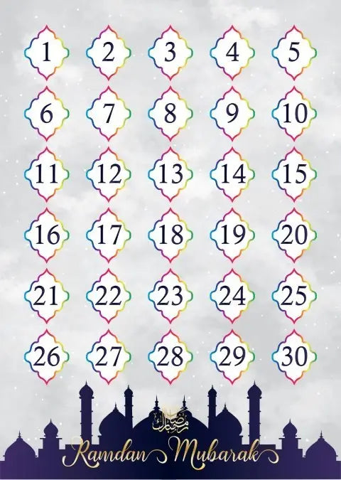 Ramadan aftelkalender (dubbelzijdig) - Islamboekhandel.nl