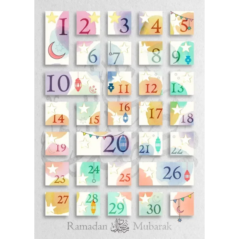Ramadan Aftelkalender – Luxe Dubbelzijdig Ontwerp 🌙✨ - Islamboekhandel.nl