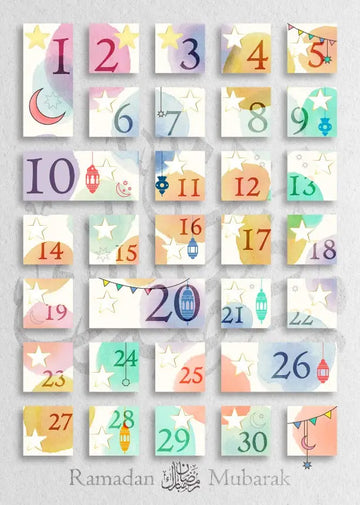 Ramadan Aftelkalender – Luxe Dubbelzijdig Ontwerp 🌙✨ - Islamboekhandel.nl