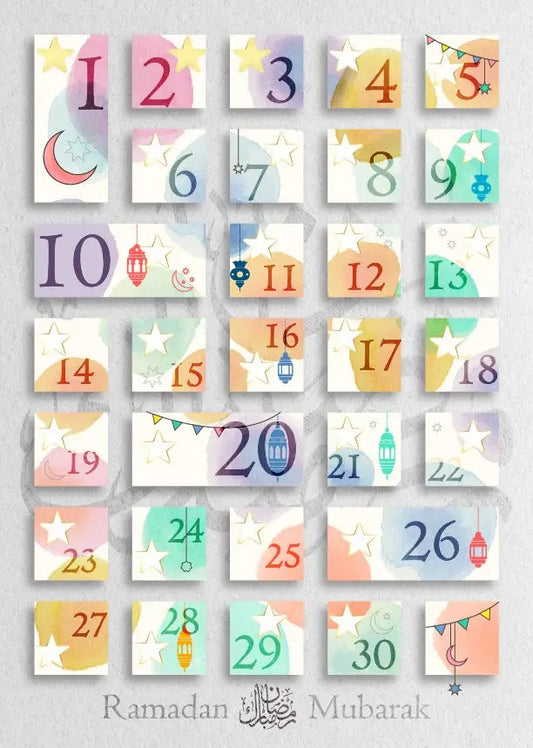 Ramadan Aftelkalender – Luxe Dubbelzijdig Ontwerp 🌙✨ - Islamboekhandel.nl