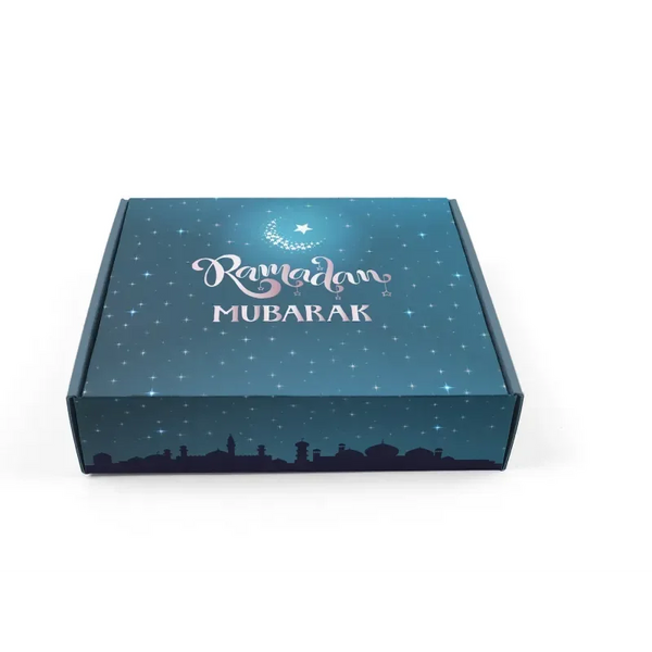 Ramadan Cadeau/gebaksdoos -turqoise - Islamboekhandel.nl